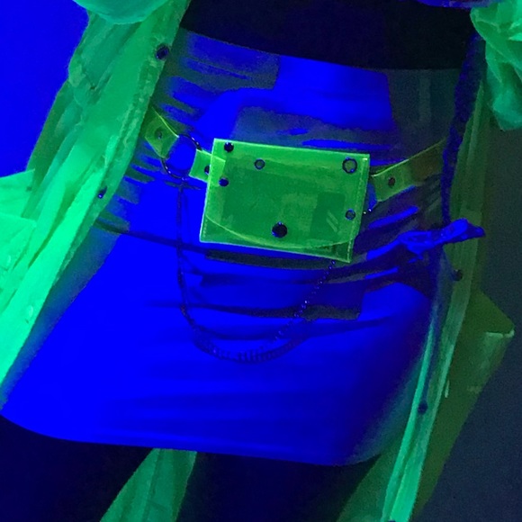 Mini Transparent Chain Belt Fanny Waist Coin Bag - Picture 1 of 8